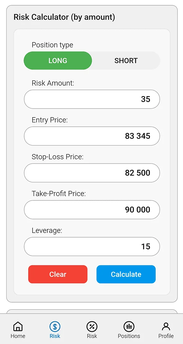 Crypto Trader's Calculator — Preview 2