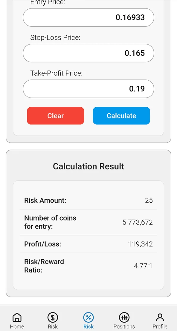 Crypto Trader's Calculator — Preview 5