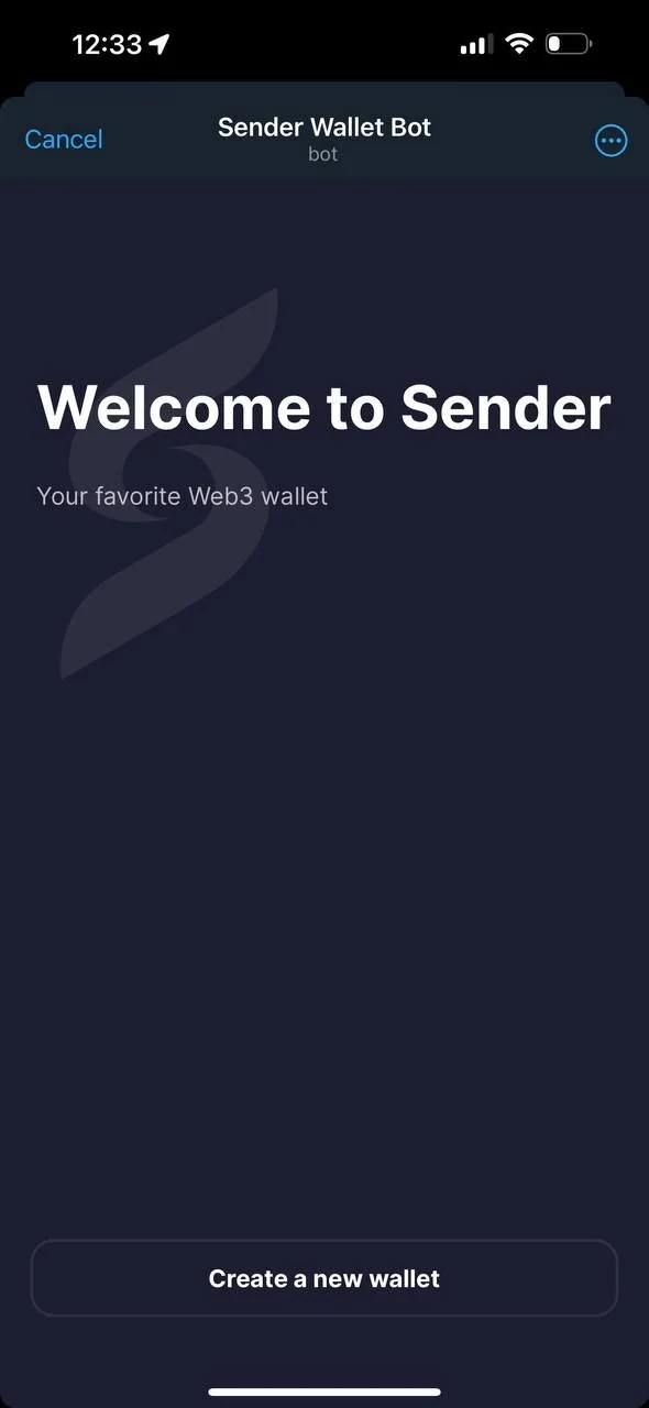 Sender Wallet — Preview 1