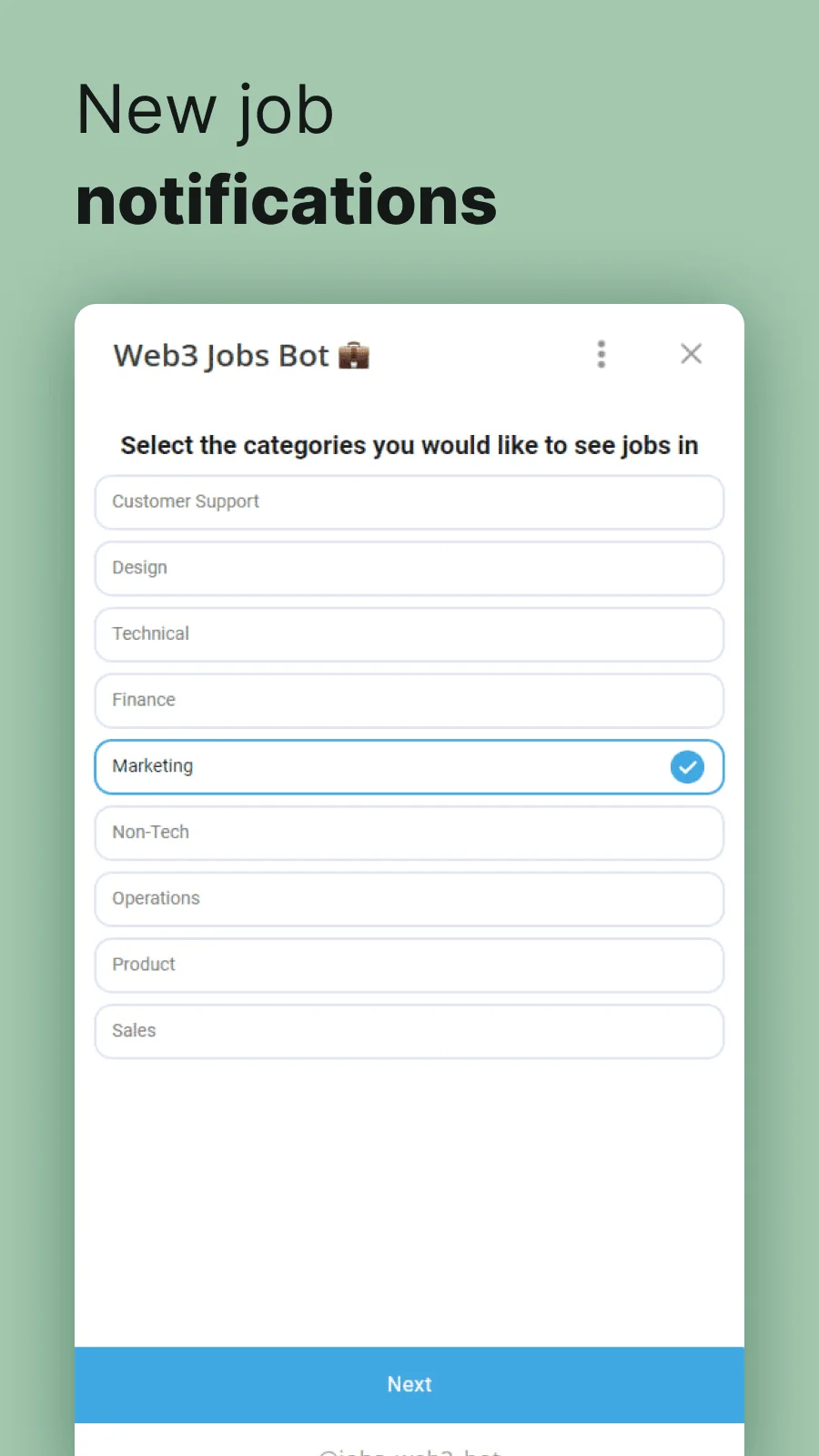Web3 Jobs Bot 💼 — Preview 3
