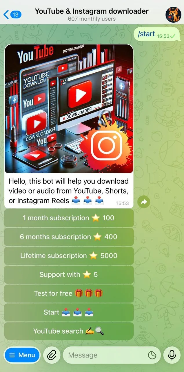 YouTube & Instagram downloader — Превью 2