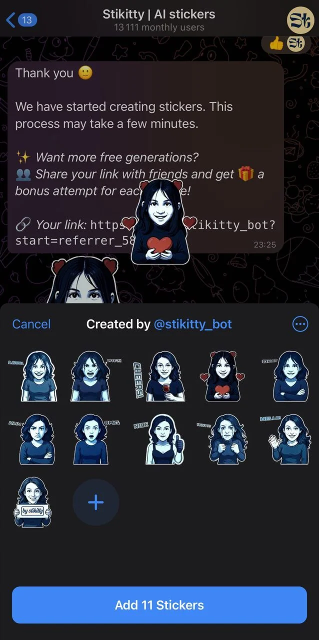 Stikitty | AI stickers — Preview 2