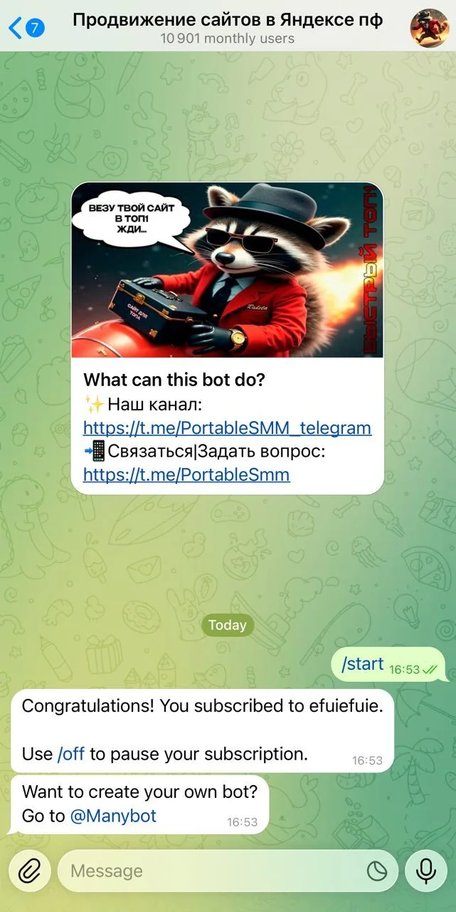 Website promotion in Yandex PF — Preview 1