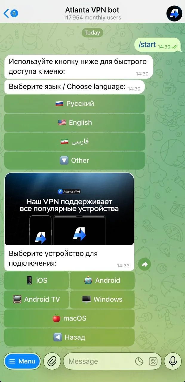 Atlanta VPN bot — Превью 4