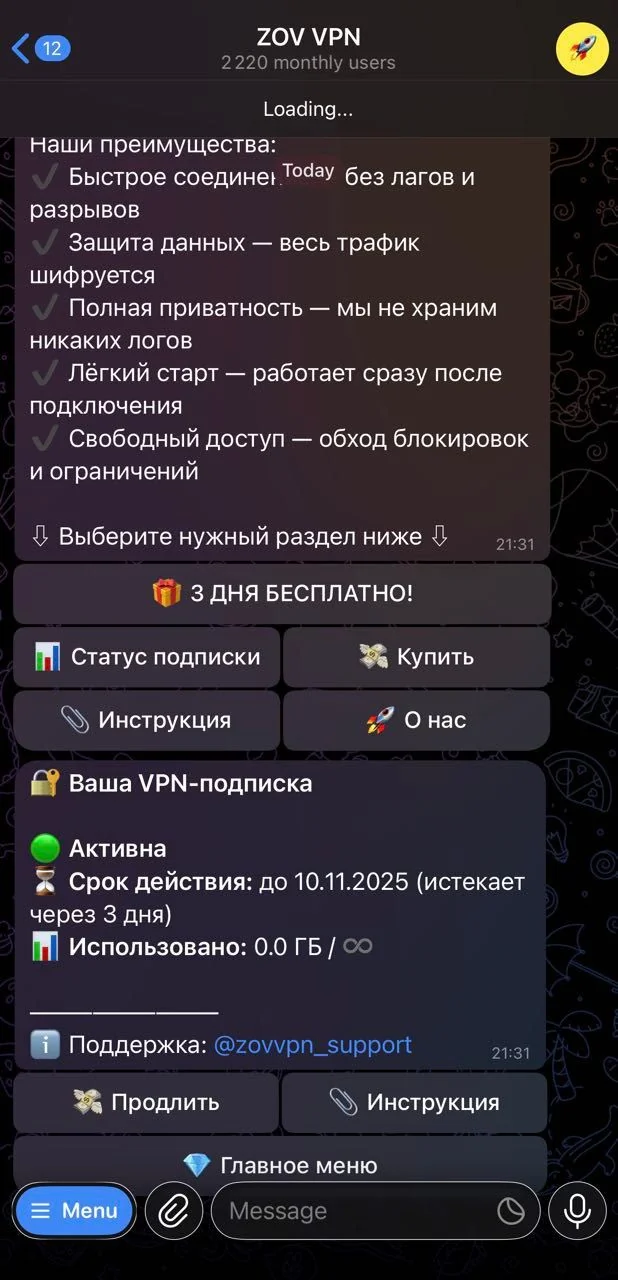 ZOV VPN — Aperçu 3