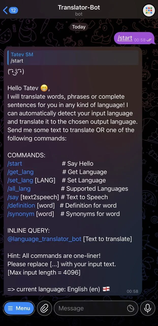 Translator-Bot — Preview 2