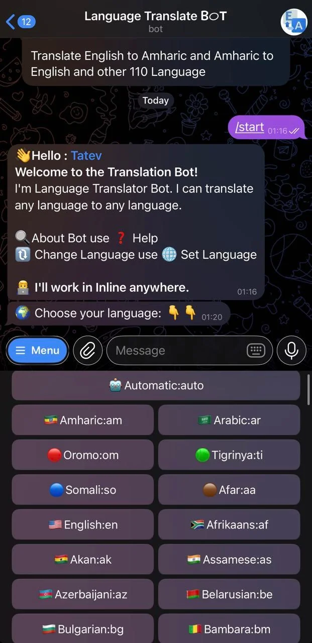 Language Translate ᗷᝪᎢ — Preview 3