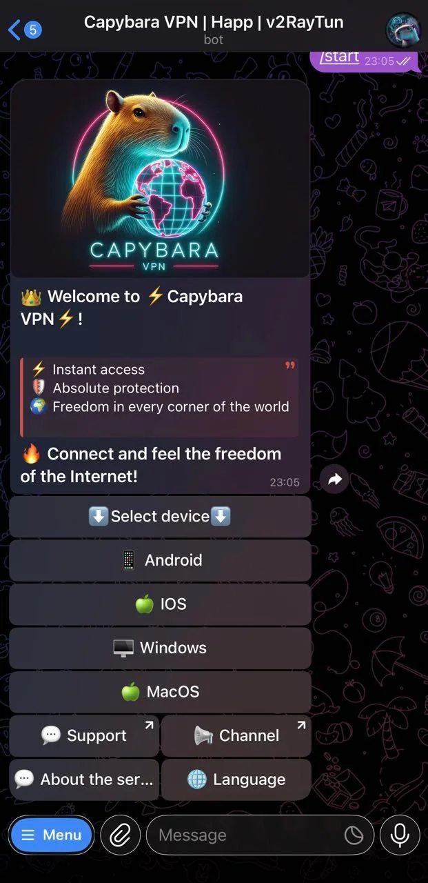 Capybara VPN | Happ | v2RayTun — पूर्वावलोकन 2