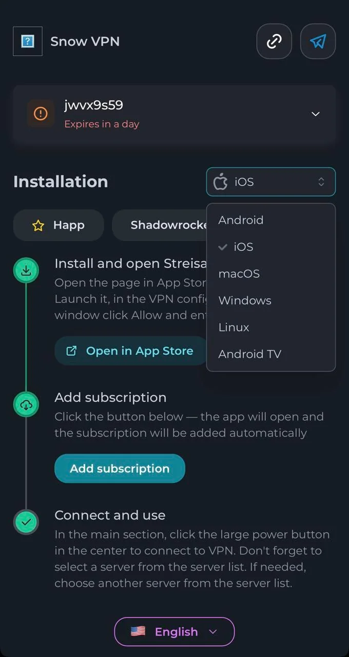 Snow VPN — Pratinjau 3