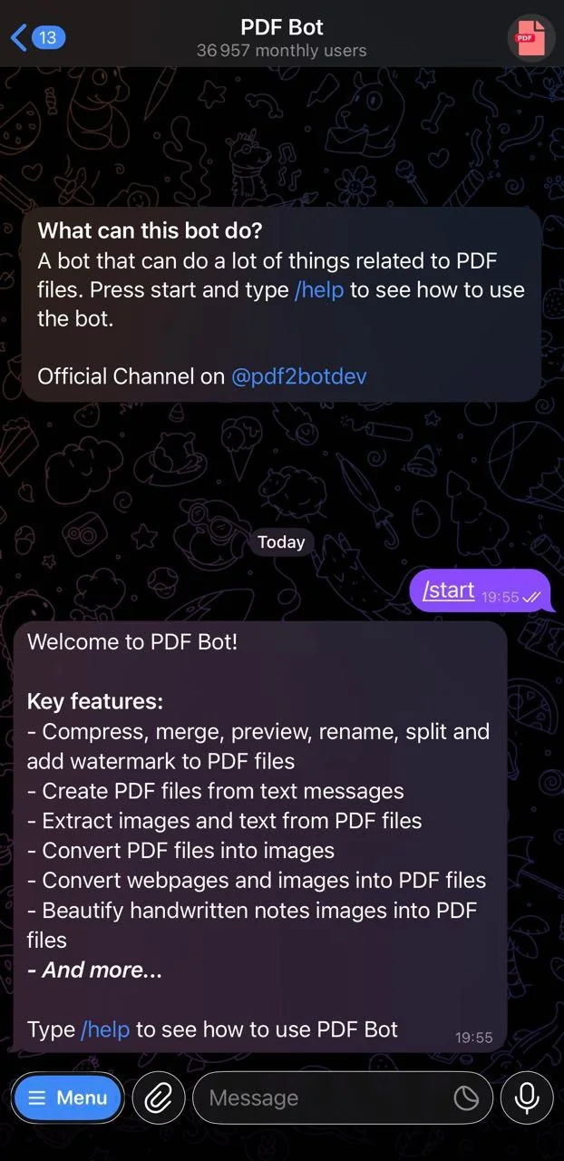 PDF Bot — Preview 1