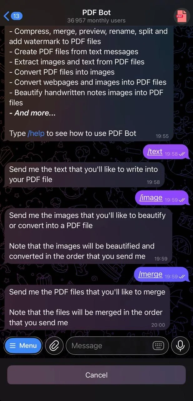 PDF Bot — Preview 3