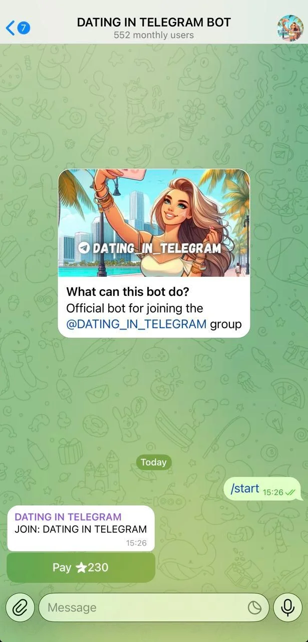 DATING IN TELEGRAM BOT — Preview 2