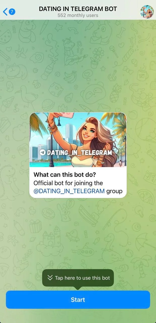 DATING IN TELEGRAM BOT — Preview 1