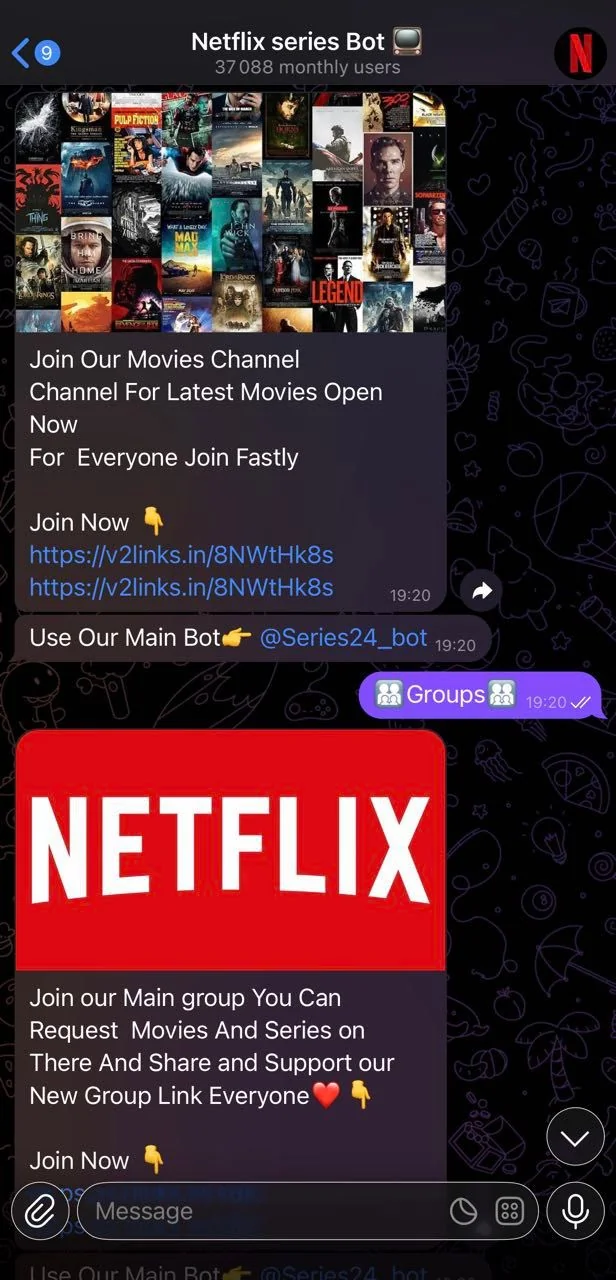 Netflix series Bot 📺 — Preview 3