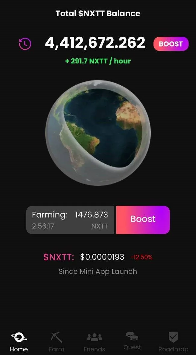Next Earth Mini App — Preview 1