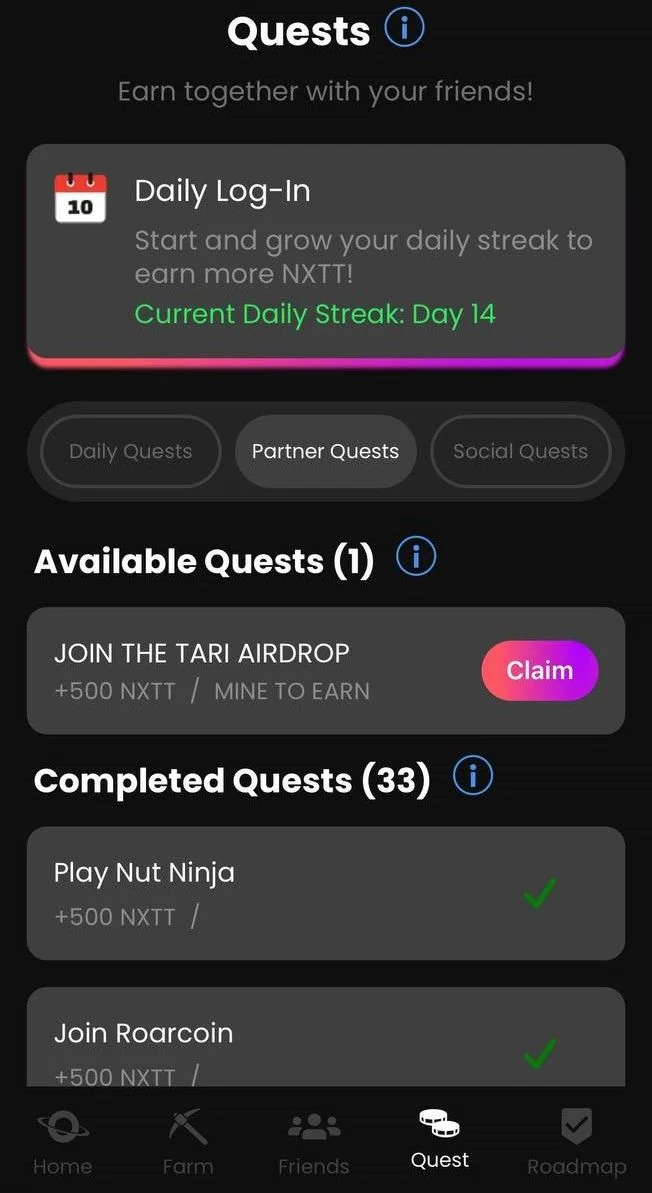 Next Earth Mini App — Preview 4