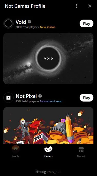 Not Games Bot — Preview 3