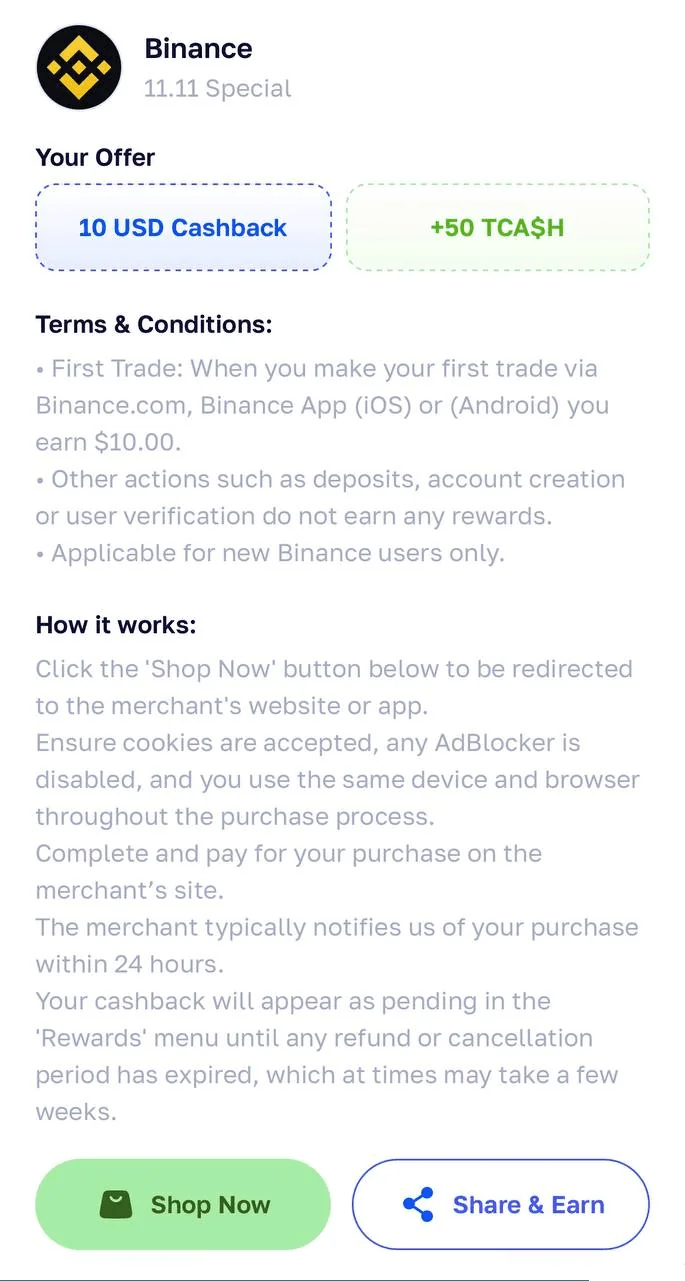 TONCA$H App — Preview 5