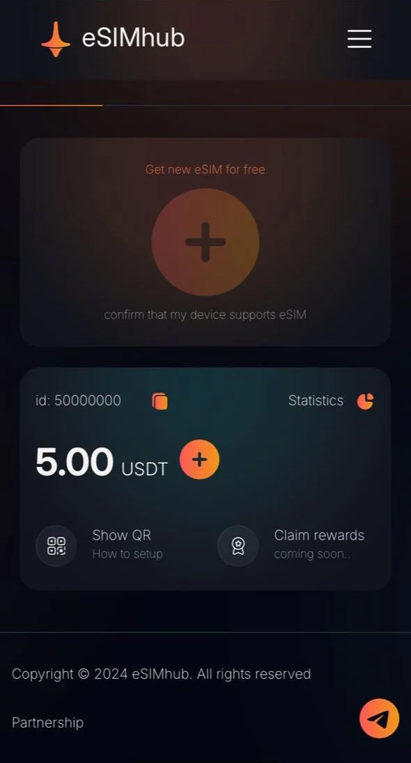 eSIMhub Bot — Pratinjau 3