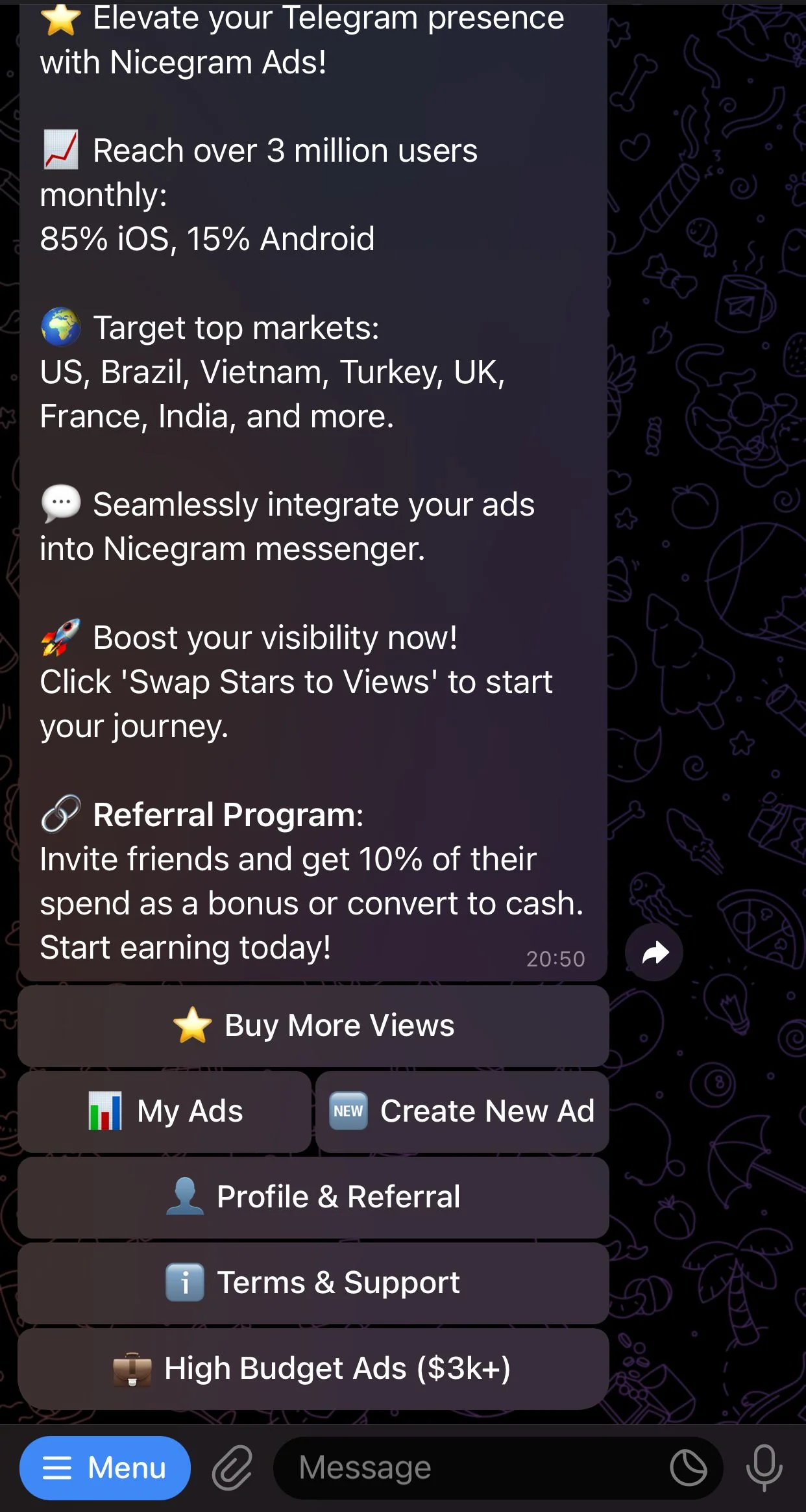 Nicegram Ads Bot — Preview 1