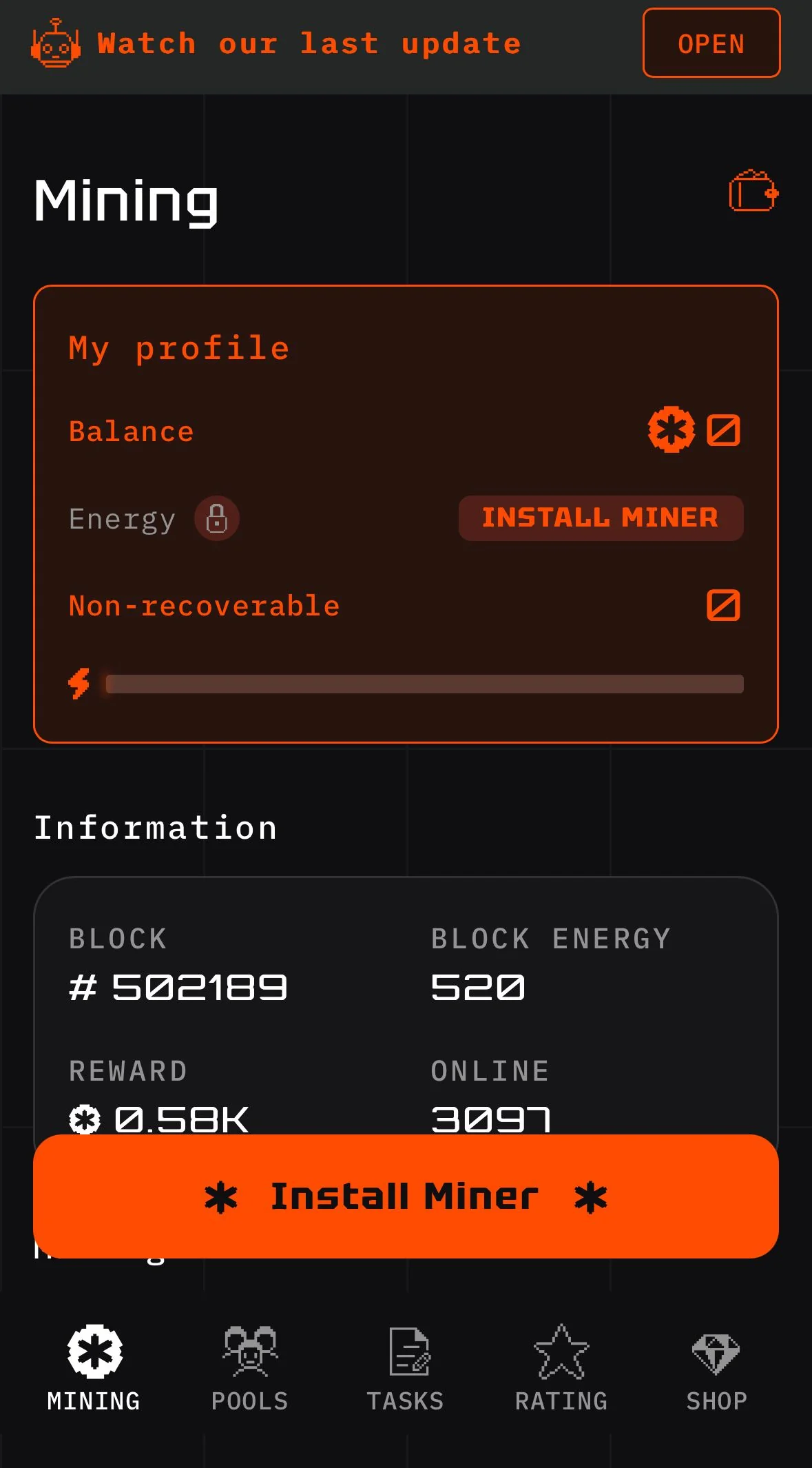 Miner*⛏️ — Preview 1