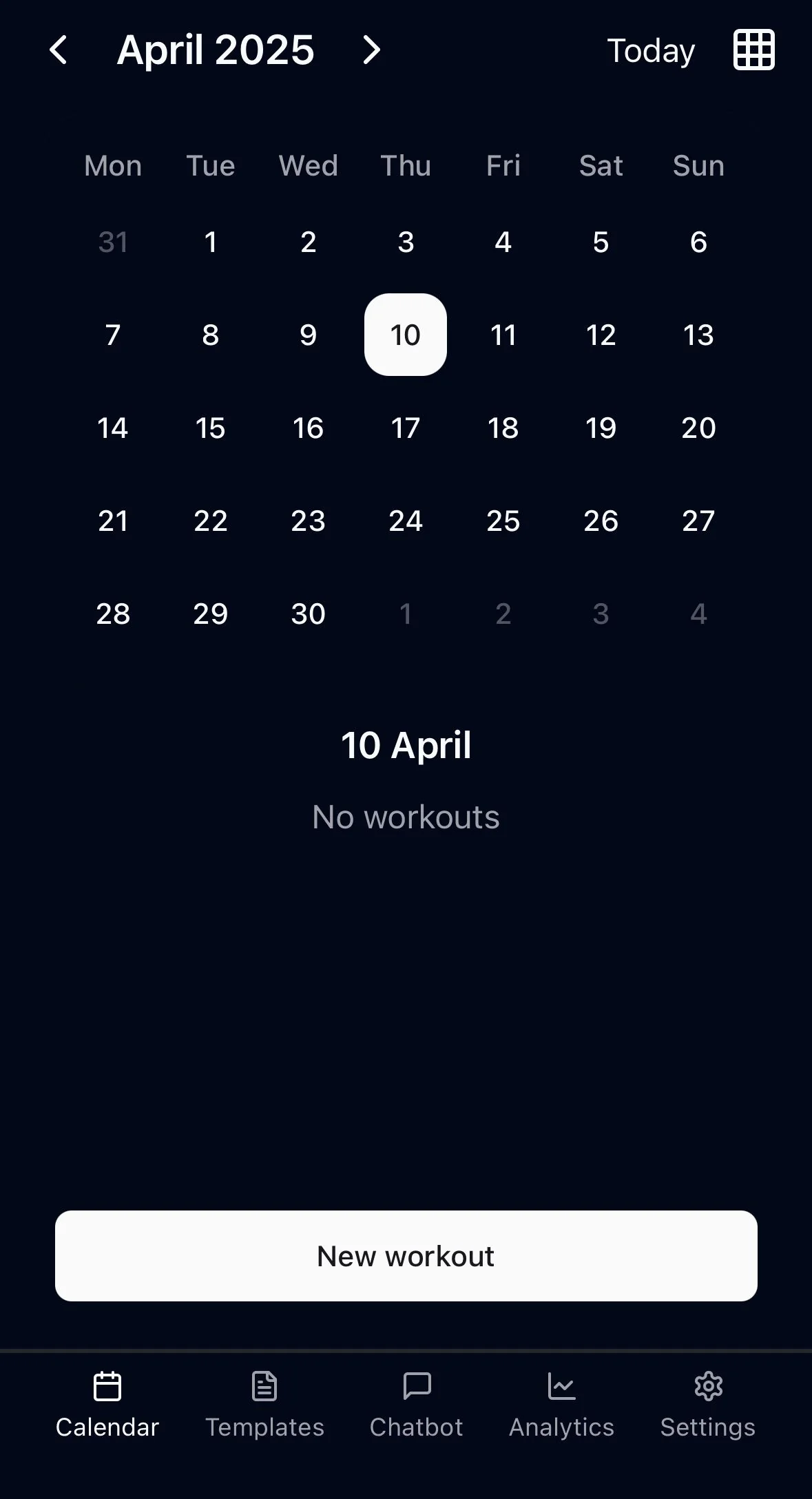 Sparton • Workout Diary — Preview 3