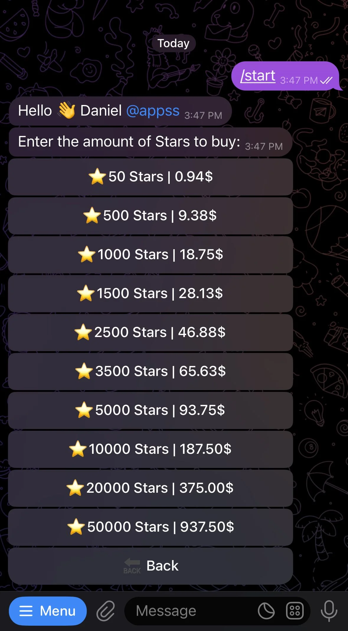 Starsobot – Buy Telegram Stars — पूर्वावलोकन 2