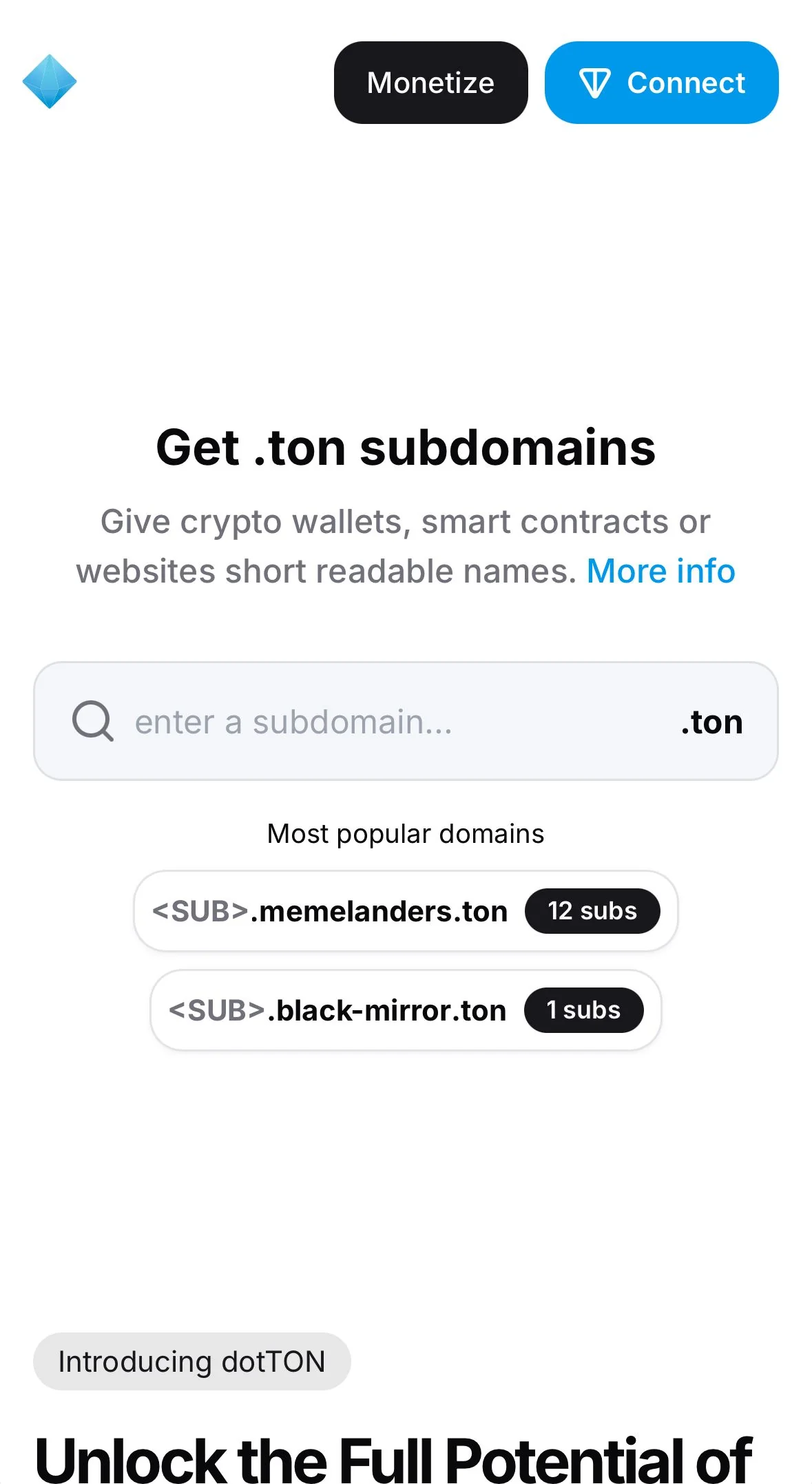 TON Subdomains — Превью 1