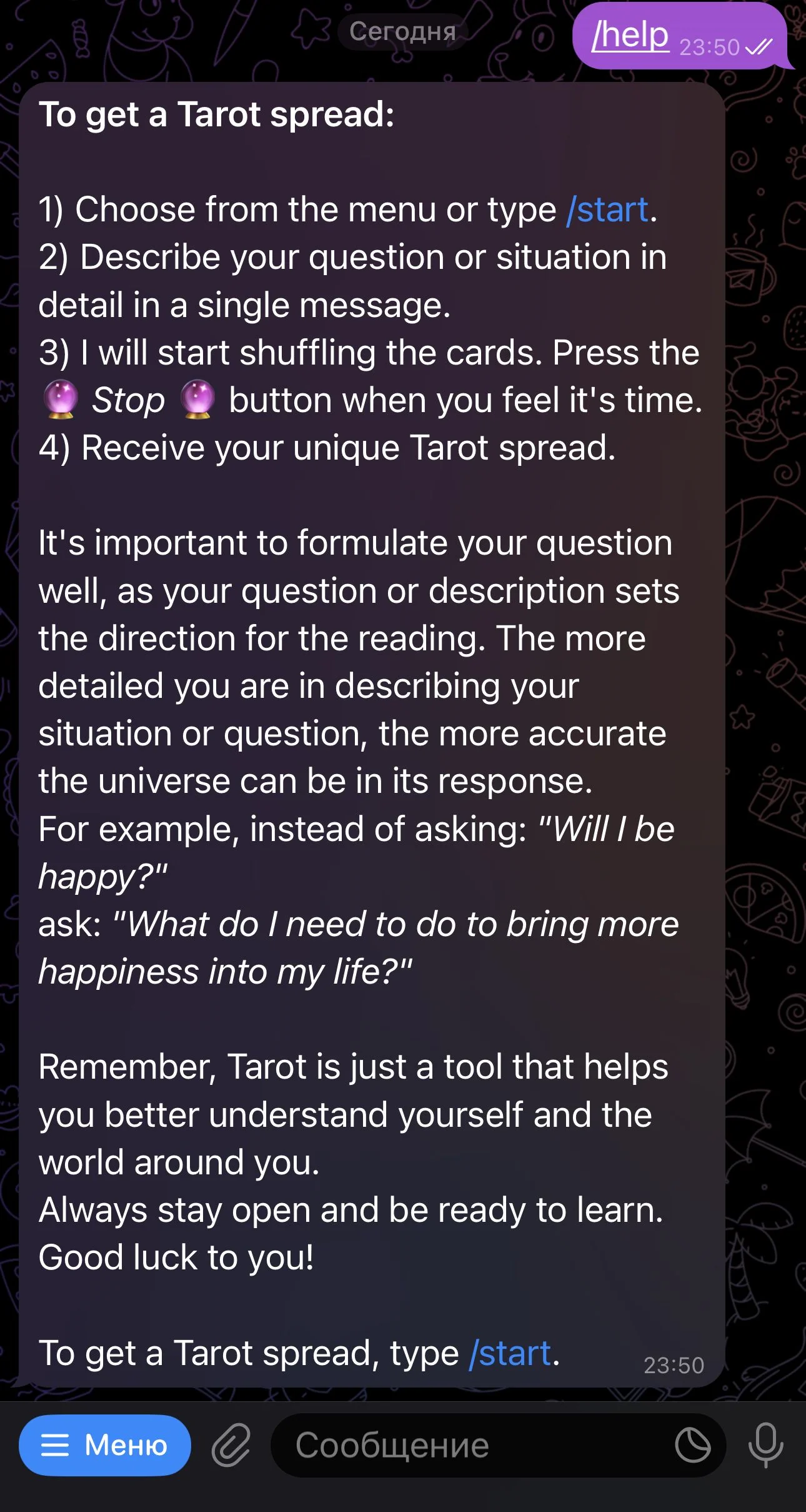 AI Tarot Reading 🔮 — Aperçu 2