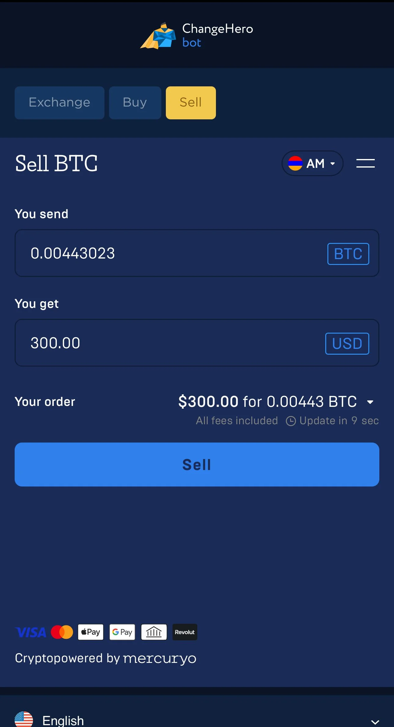 ChangeHero Exchange Bot — पूर्वावलोकन 2