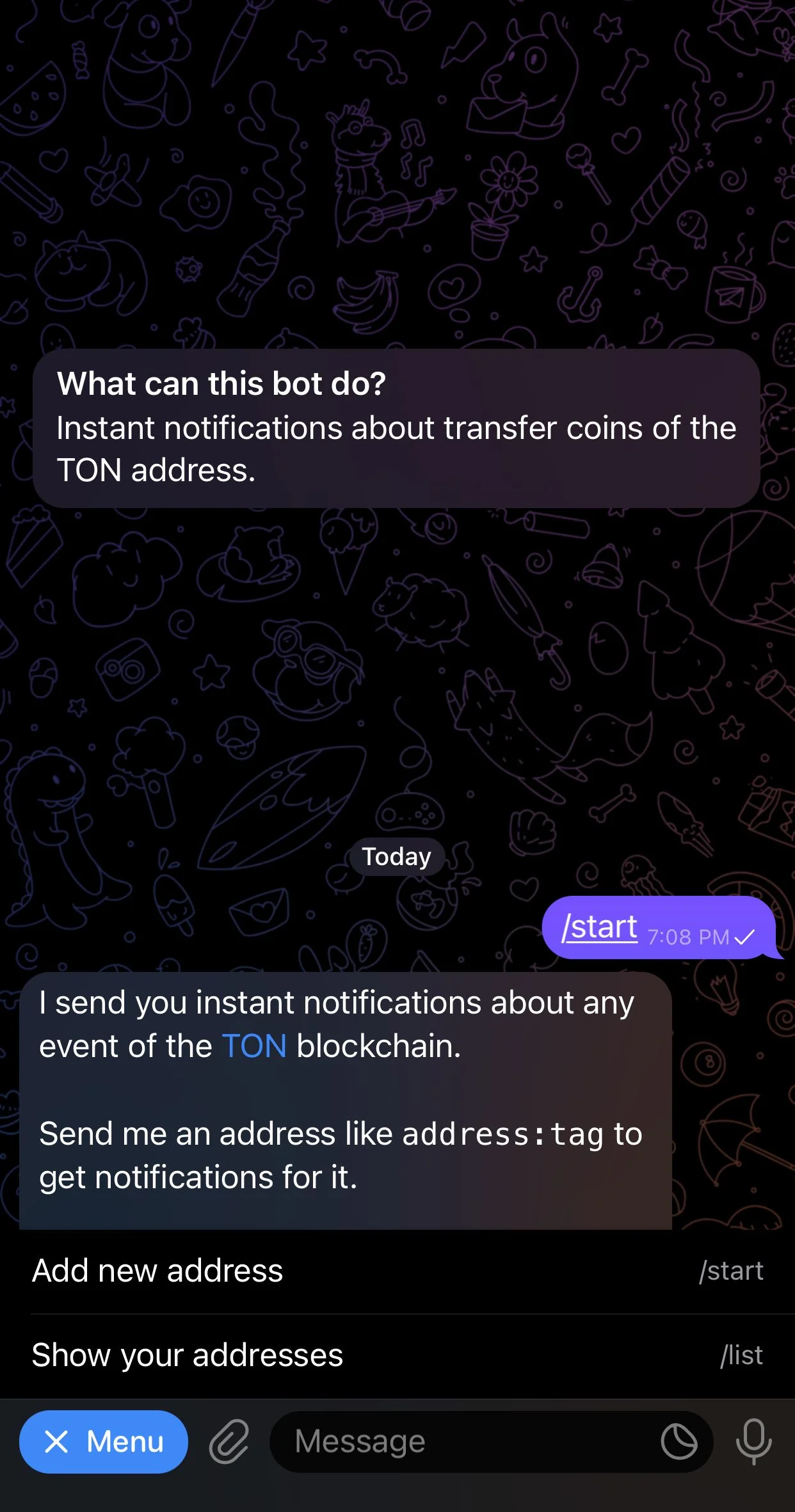 TON Notify Bot — पूर्वावलोकन 2