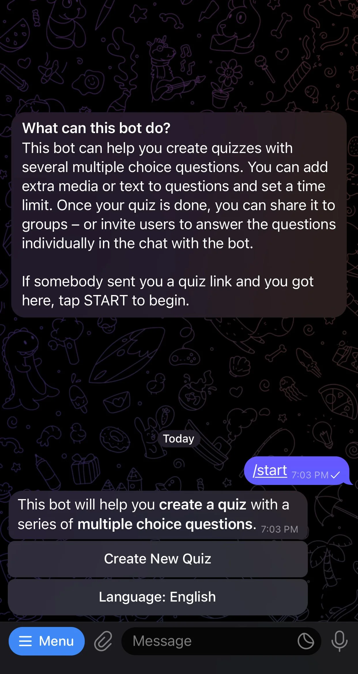 Quiz Bot — Preview 1