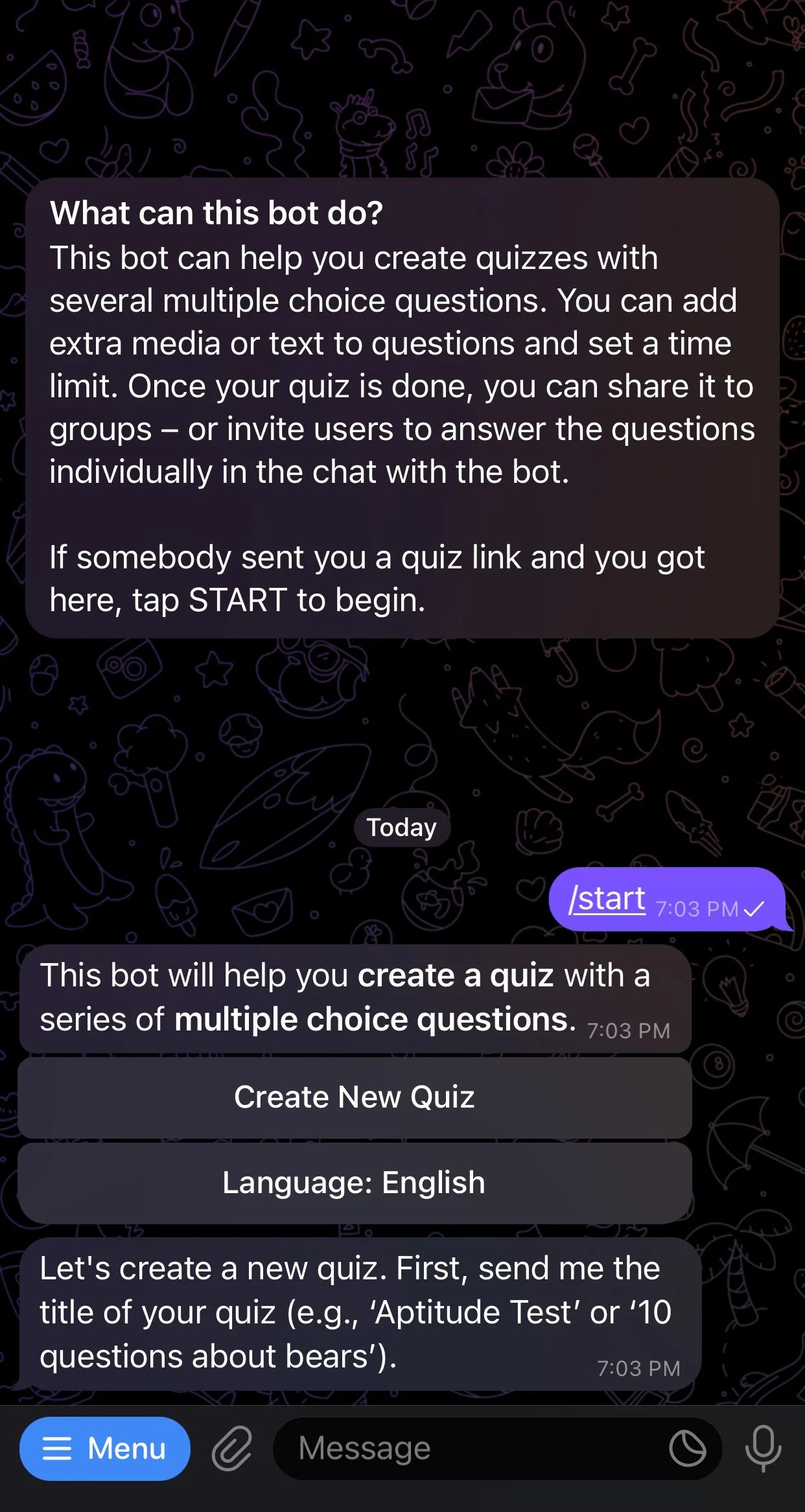 Quiz Bot — Preview 3