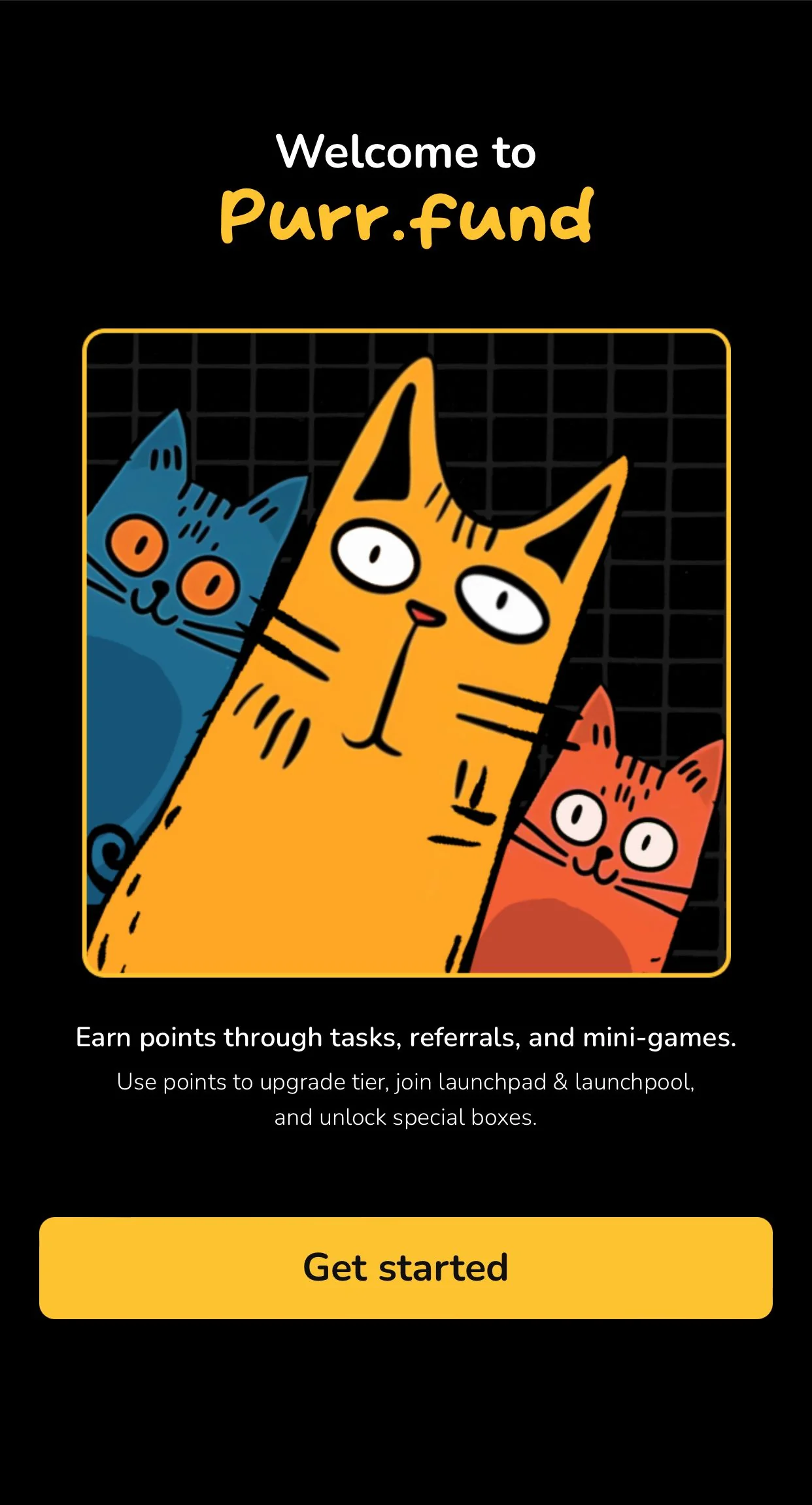 Purr fund Miniapp — Pratinjau 1