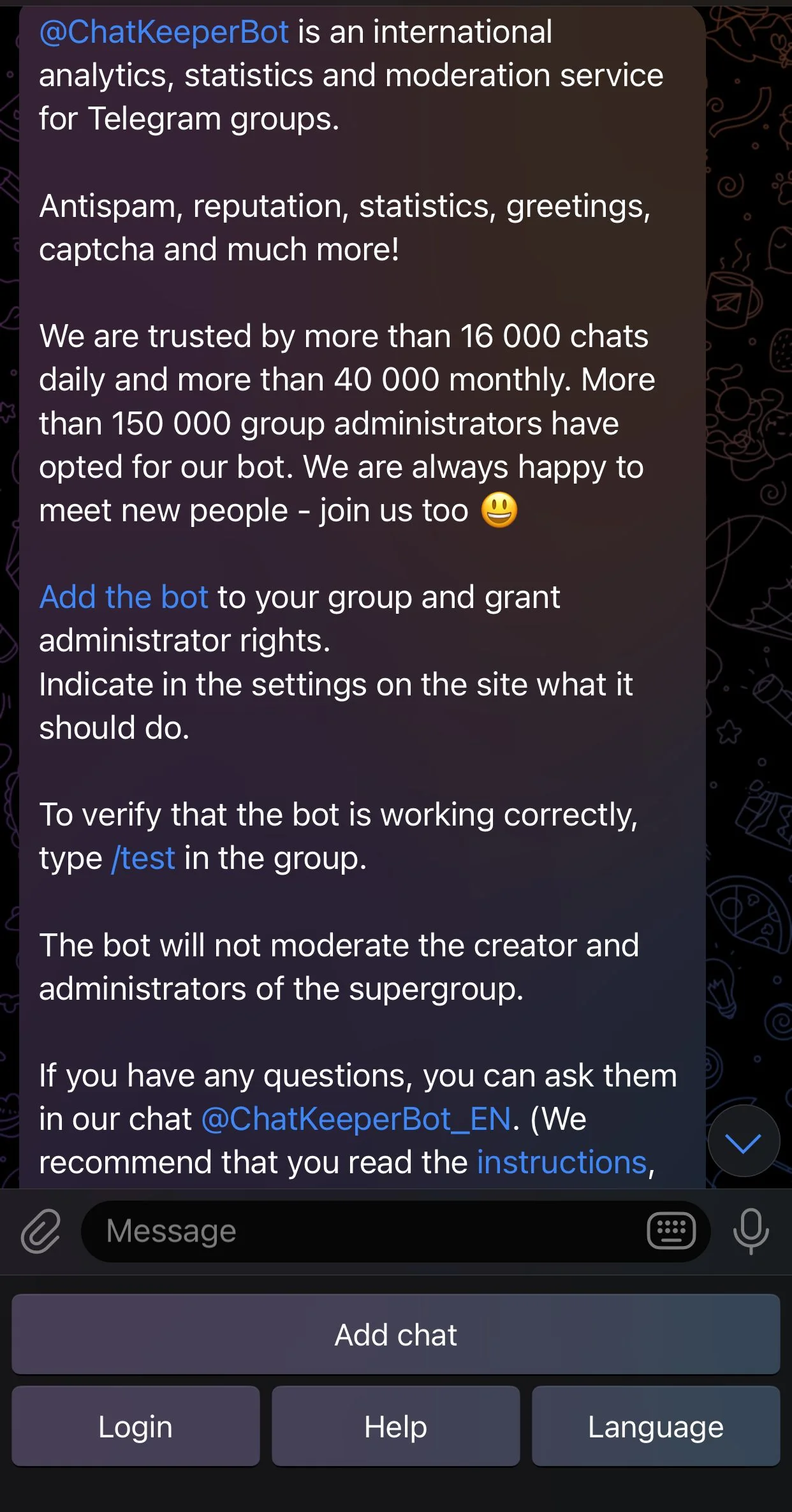 ChatKeeperBot — Preview 1