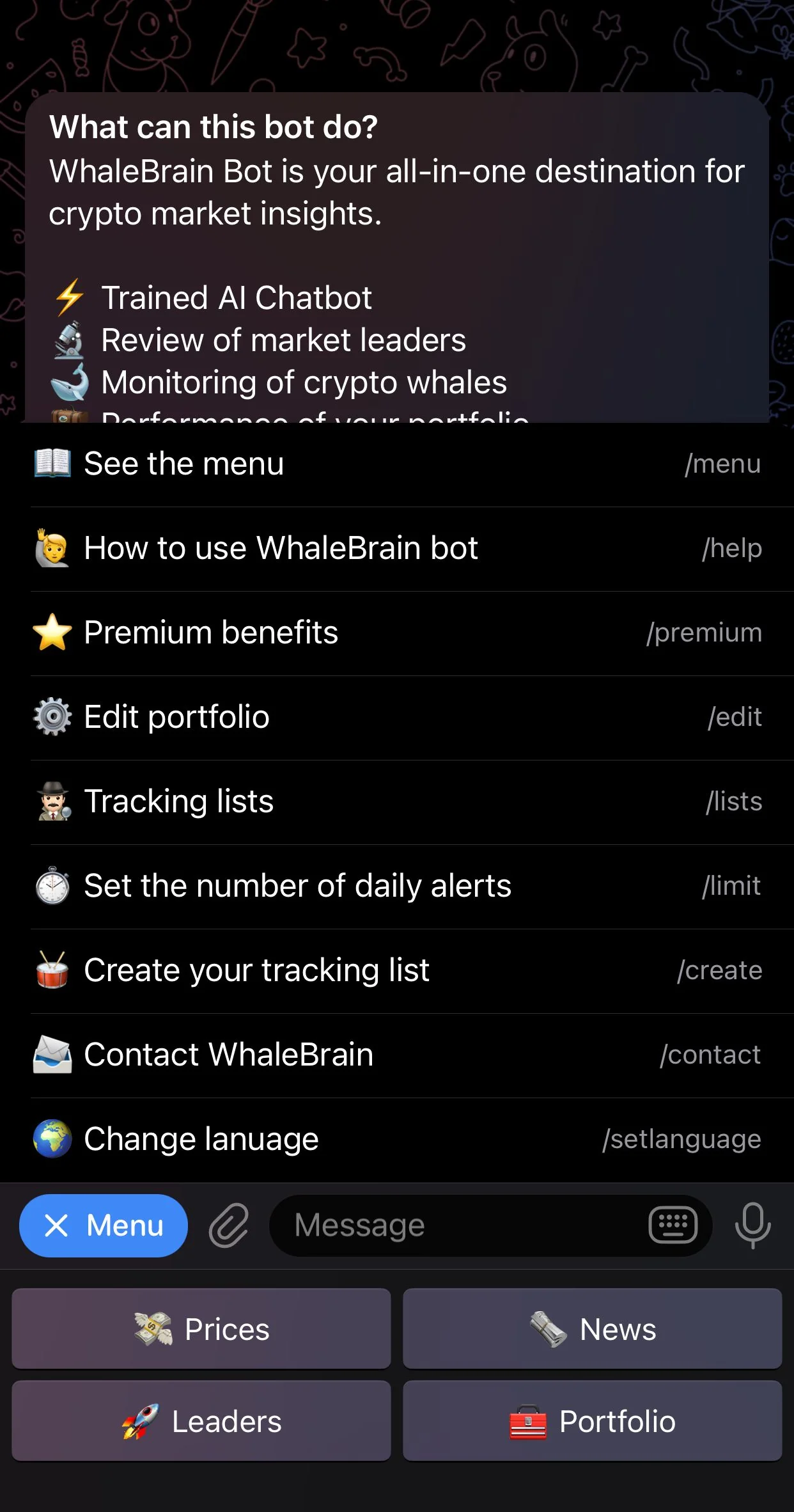WhaleBrain Bot — पूर्वावलोकन 2