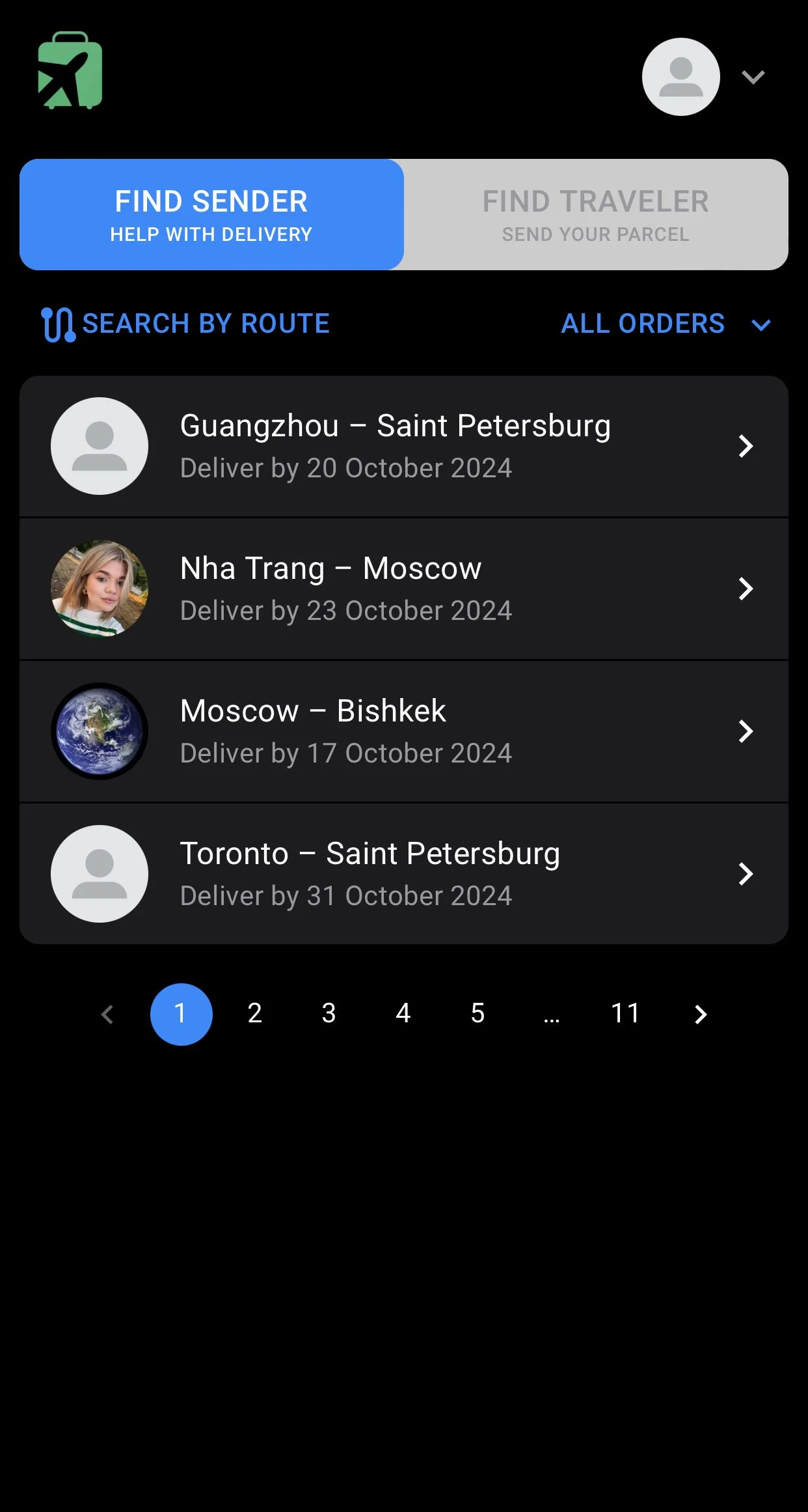Whoflies: Ship parcels by travelers — Preview 1