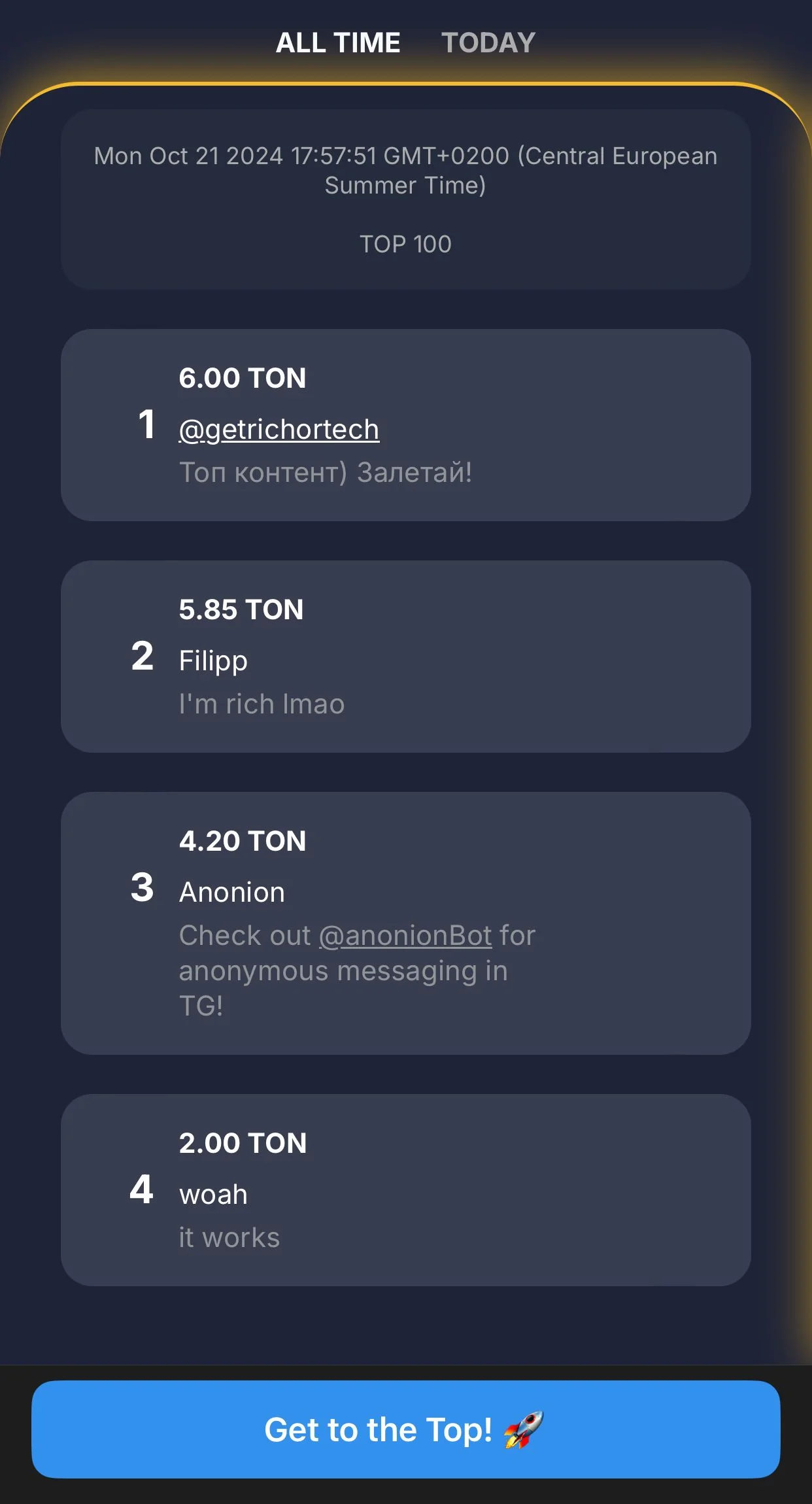 The TON Top — Превью 2