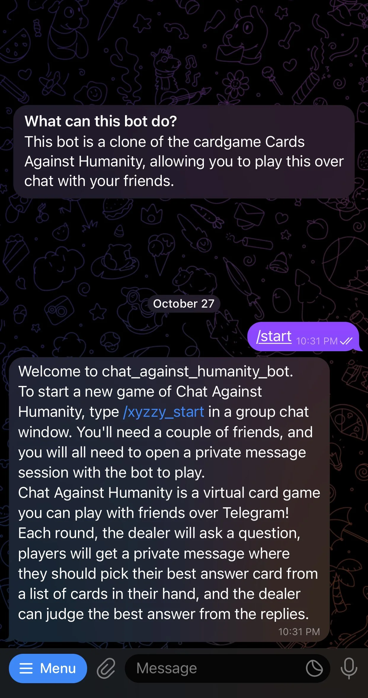 Chat Against Humanity — Preview 1