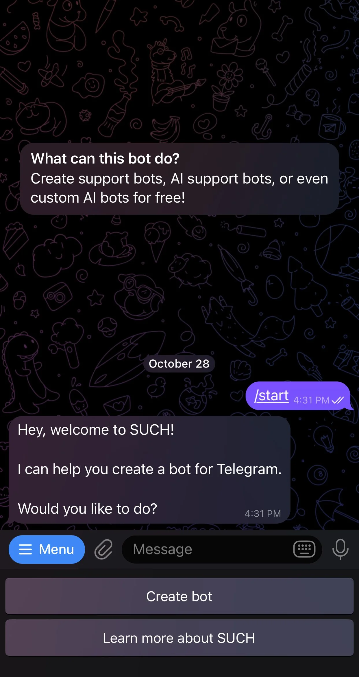 SUCH Bot Builder — Preview 1