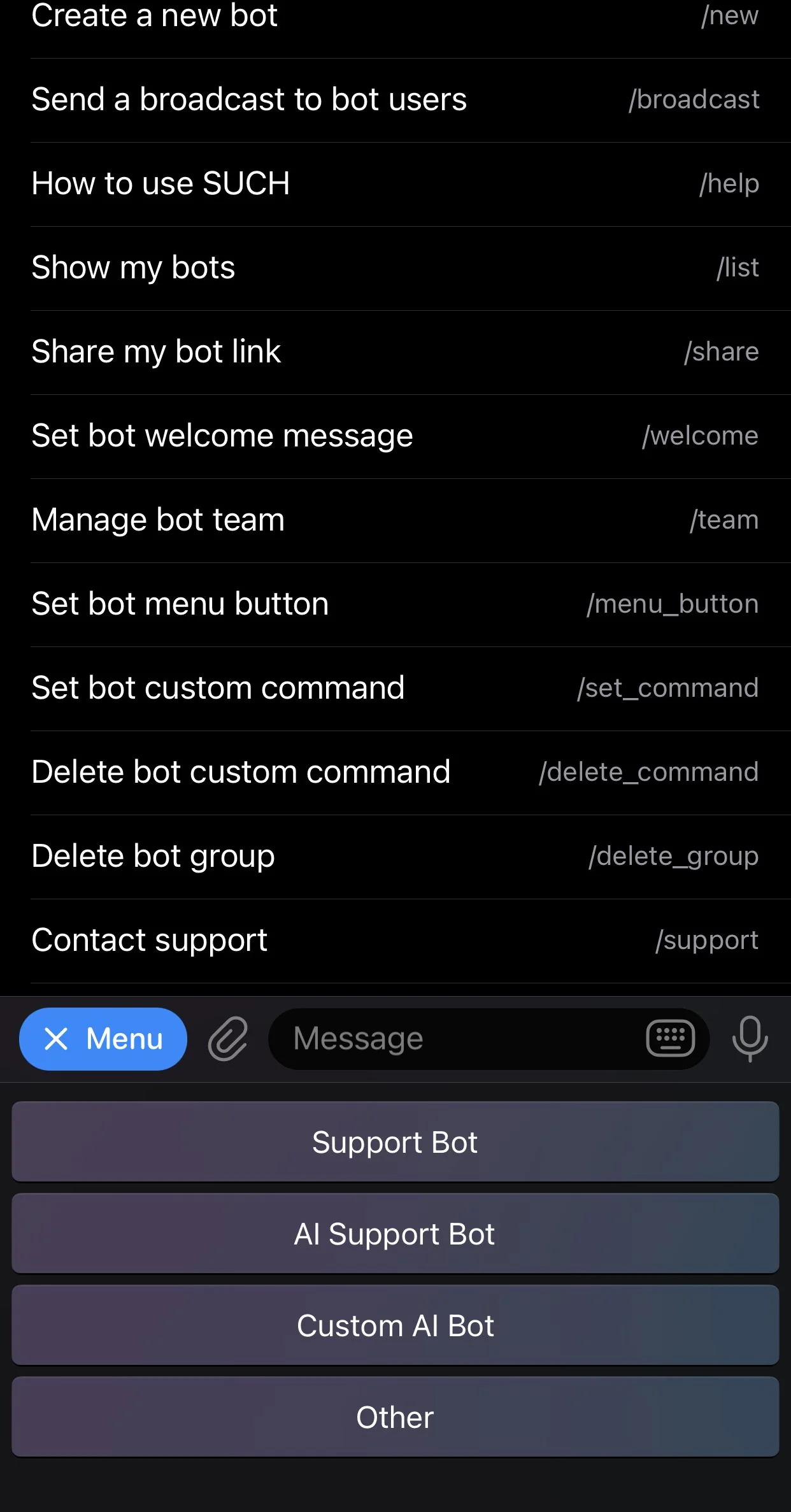 SUCH Bot Builder — Preview 3