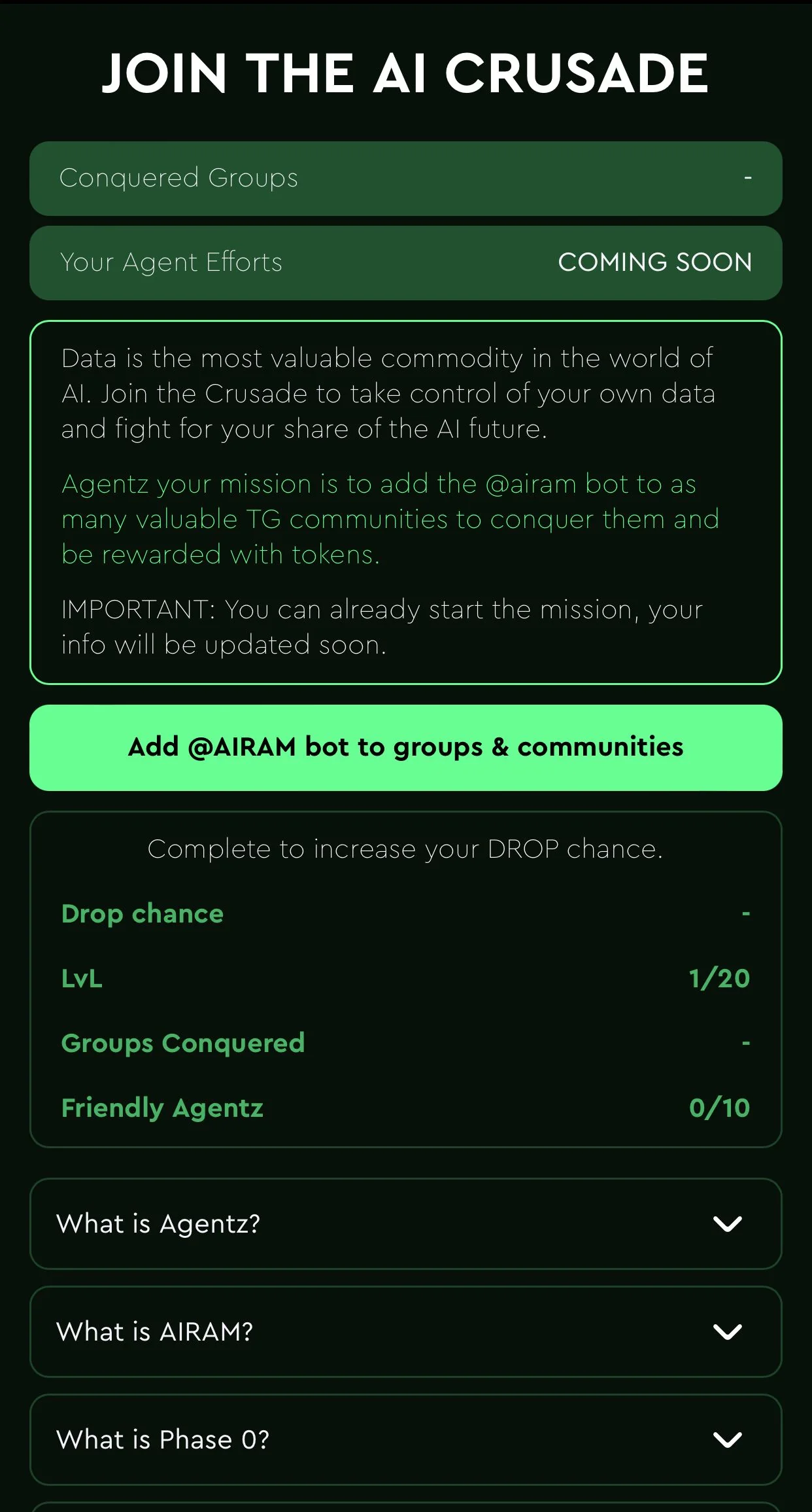 Agentz ⚔️ AI Crusade — Preview 3