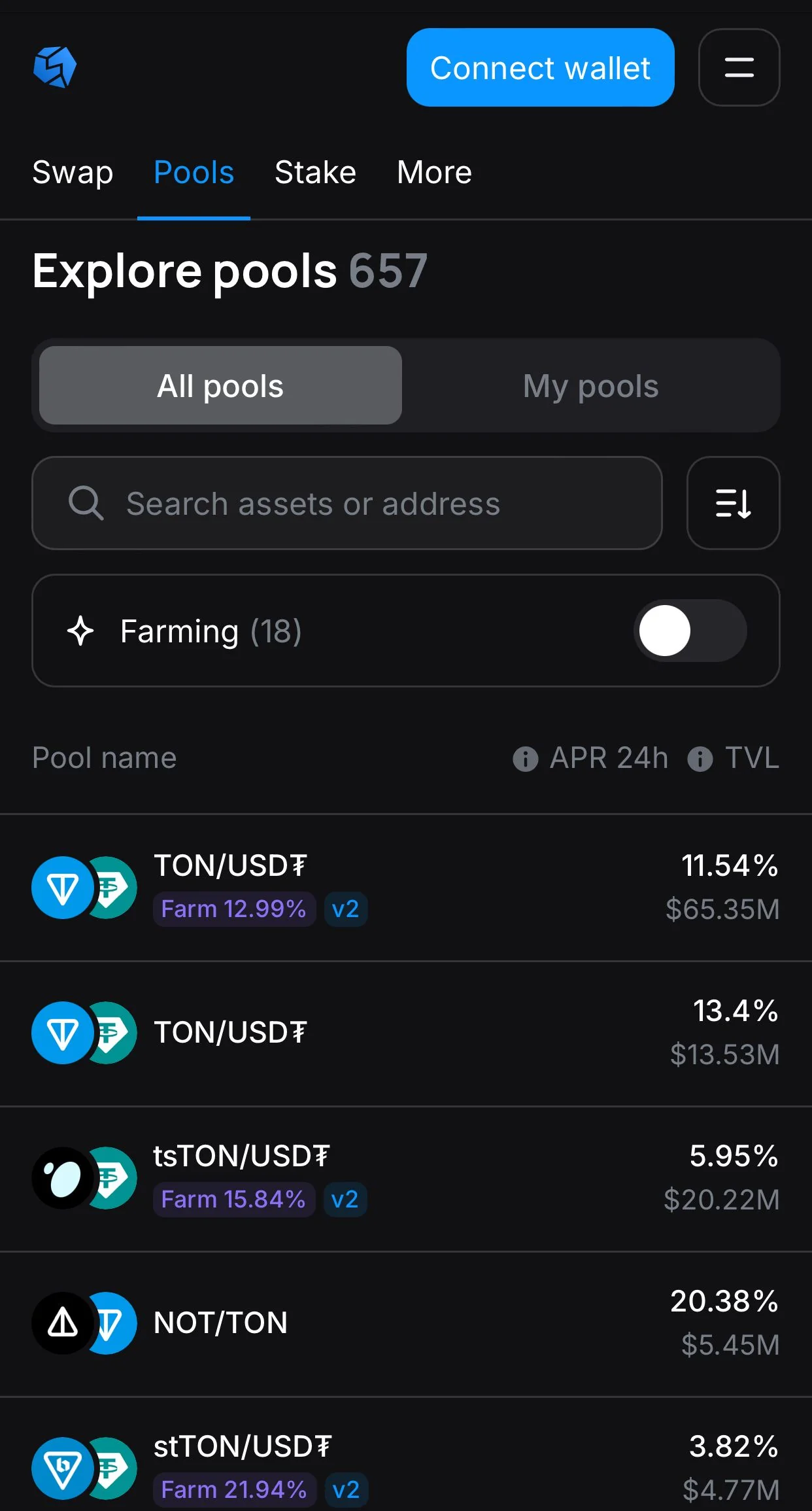 STON.fi DEX — Pratinjau 3