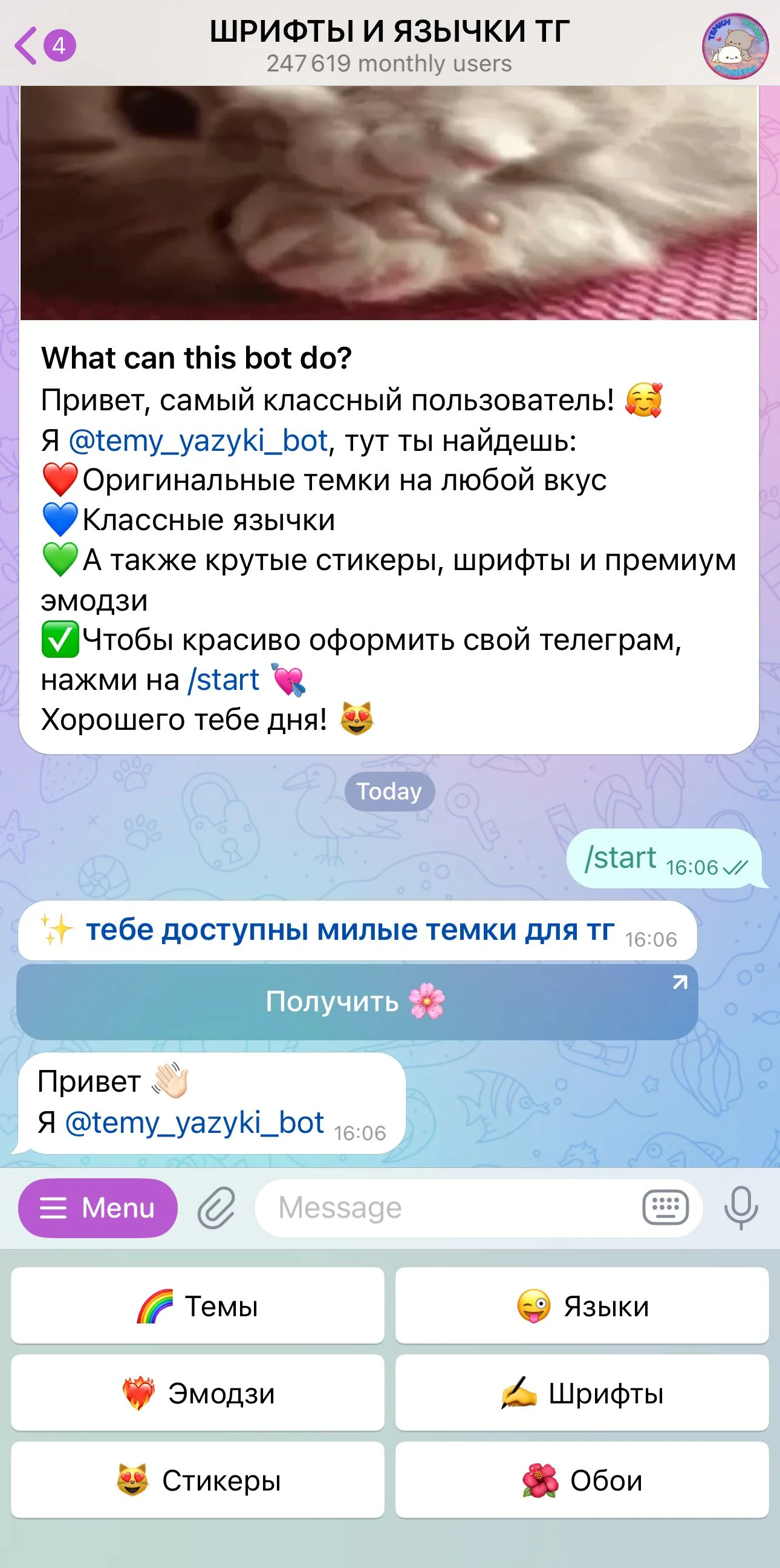 ШРИФТЫ И ЯЗЫЧКИ ТГ — Превью 3