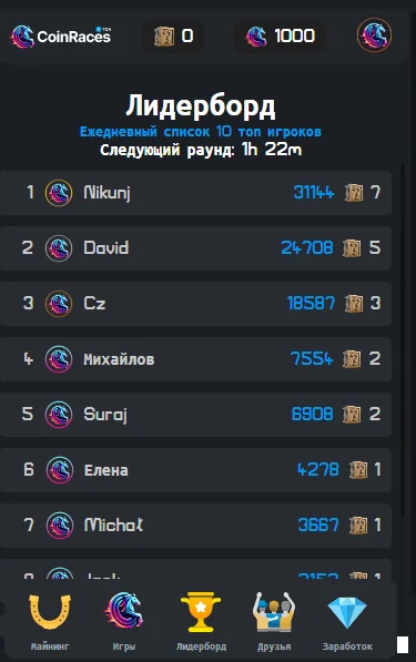 CoinRaces on TON — Pratinjau 3