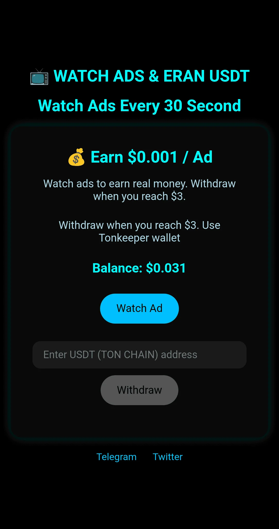 TON EARNING  — Preview 2