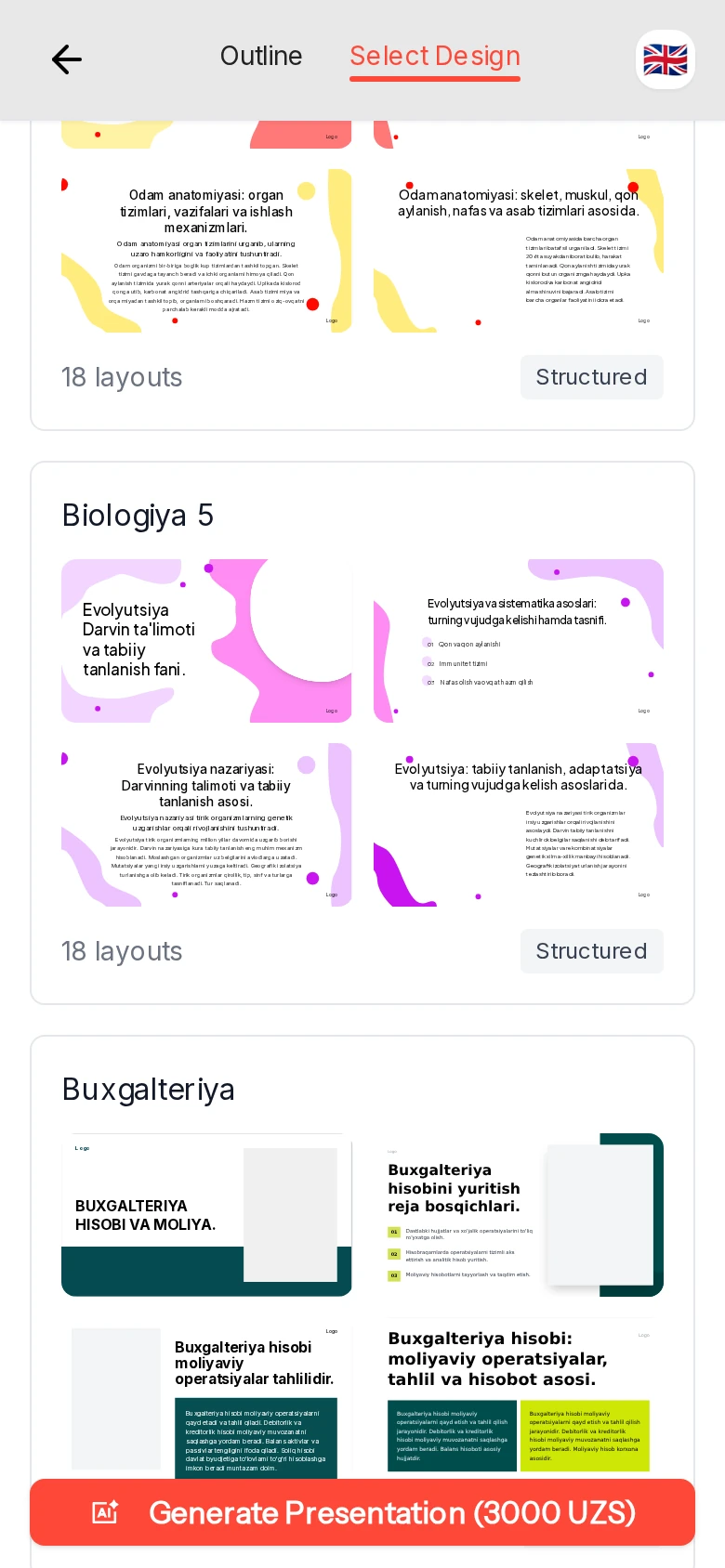 Ai Slide | Slayd | Kurs Ishi | Maqola | Referat — Aperçu 5