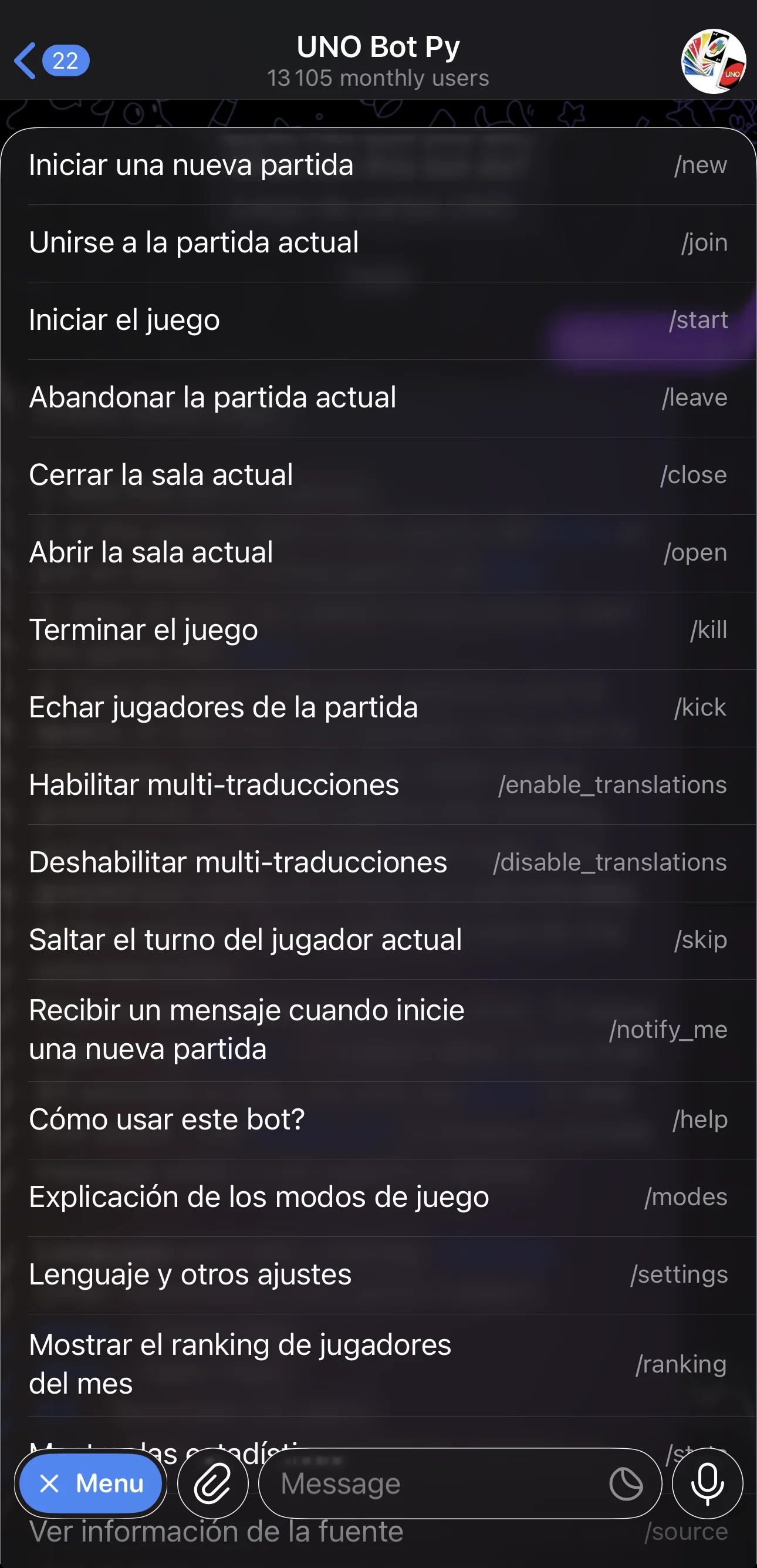 UNO Bot Py — Aperçu 1