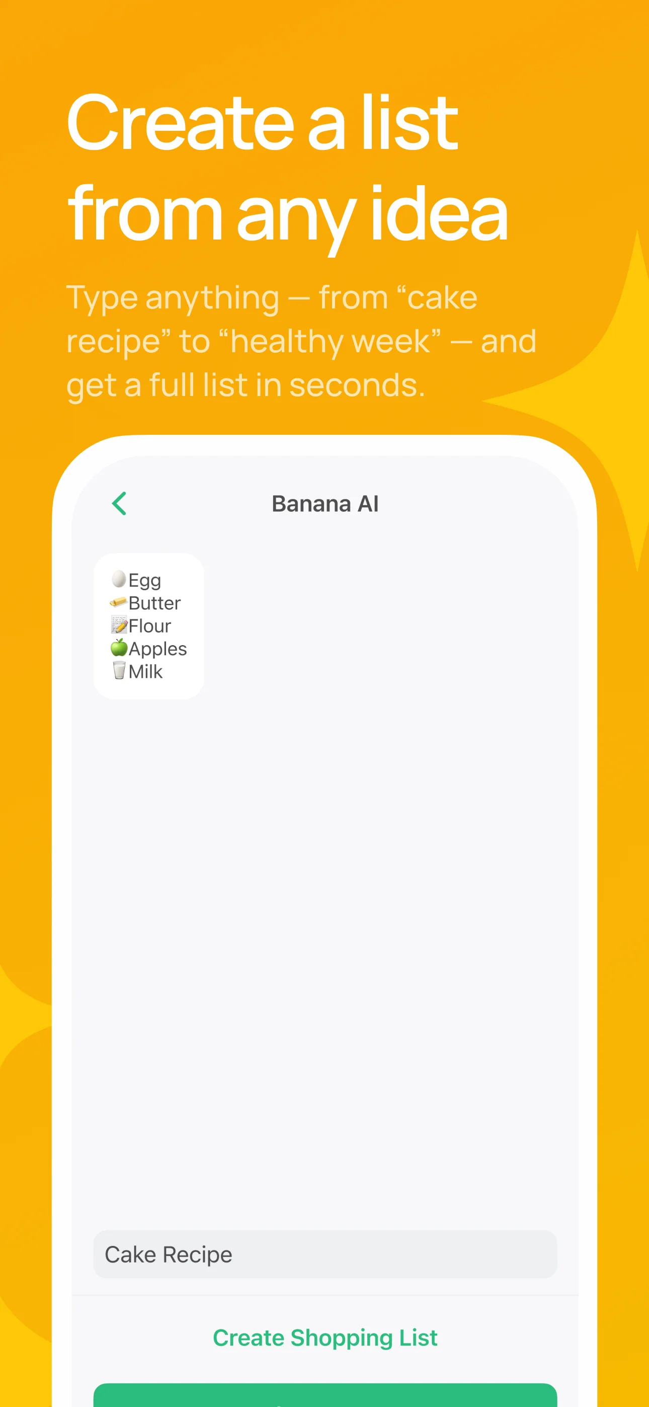 BananaList - AI Grocery List — Перегляд 4