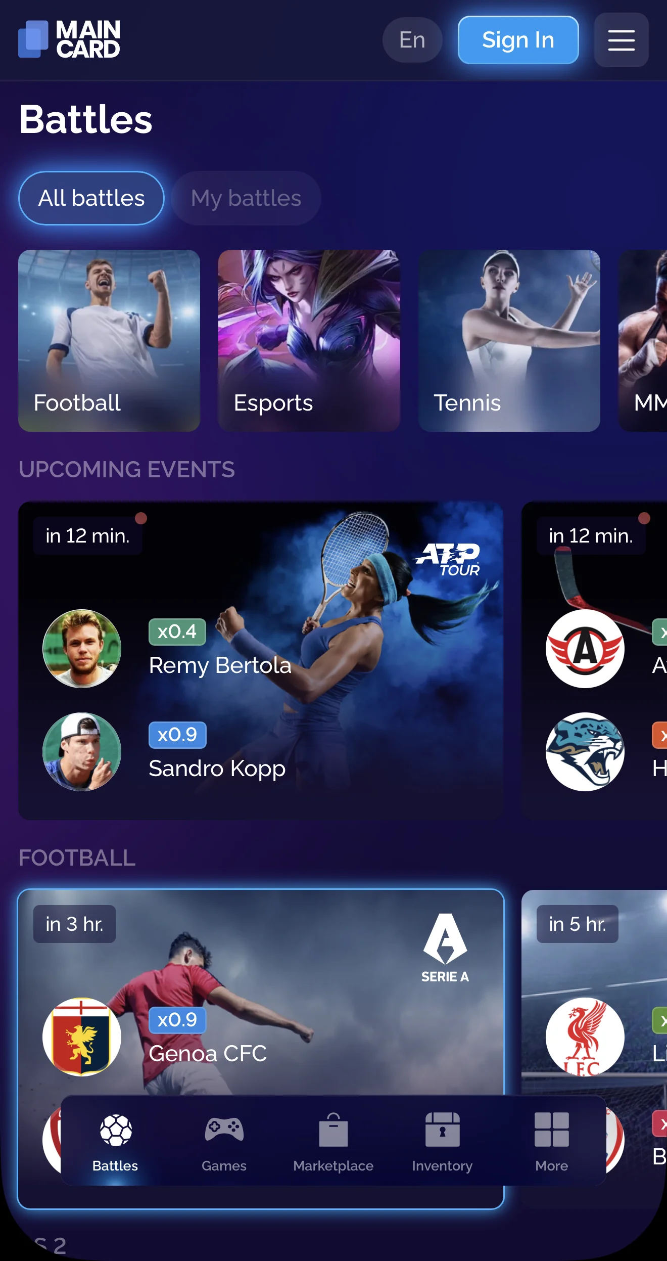 Maincard — Preview 2